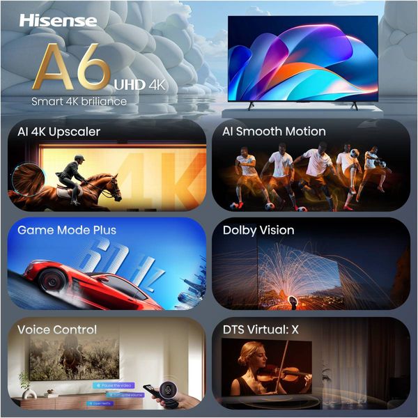 Hisense LED 55A6S 55" Τηλεόραση Smart 4K