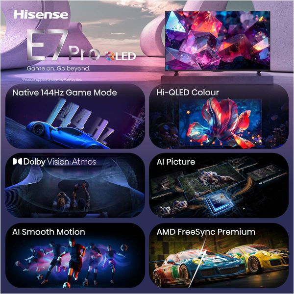 Hisense Hi-QLED 43E7S Pro 43" Τηλεόραση Smart 4K