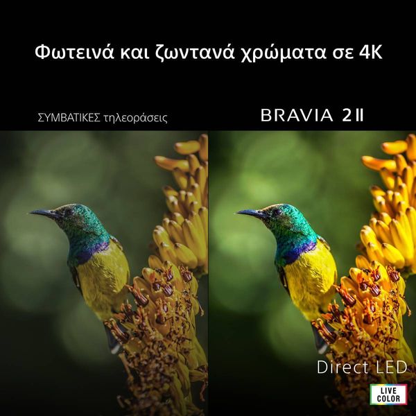 Sony BRAVIA 2 II HDR Google TV (2026) 65" 65S25M2 X1 Processor Τηλεόραση Smart 4K TV