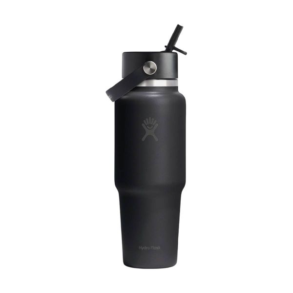 Hydroflask Wide Flex Straw 946ml Black Παγούρι
