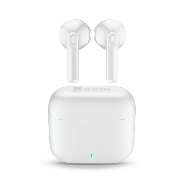 Cellular Line Wavy Capsule TWS White Earbuds