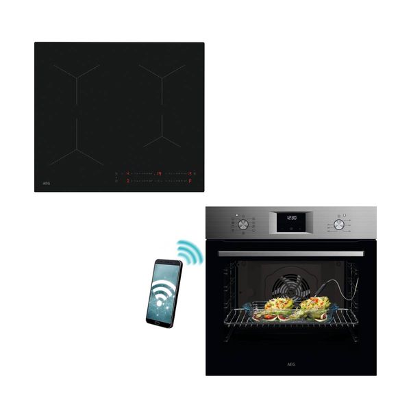 AEG OA5CB31SM Φούρνος & 5000 Induction TO64IA0AIT Saphir Matt SE 60cm Επαγωγική Εστία Set Εντοιχισμού