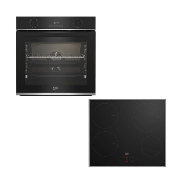 Beko BBIR13300XC Black Φούρνος & HII 64400 MTX Επαγωγική Εστία Set Εντοιχισμού