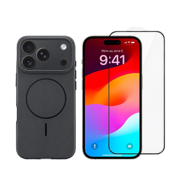 Redshield iPhone 18 Pro Skin Feel Magsafe with ring stand & Full Face Black Σετ - Θήκη Κινητου & Προστατευτικό Οθόνης