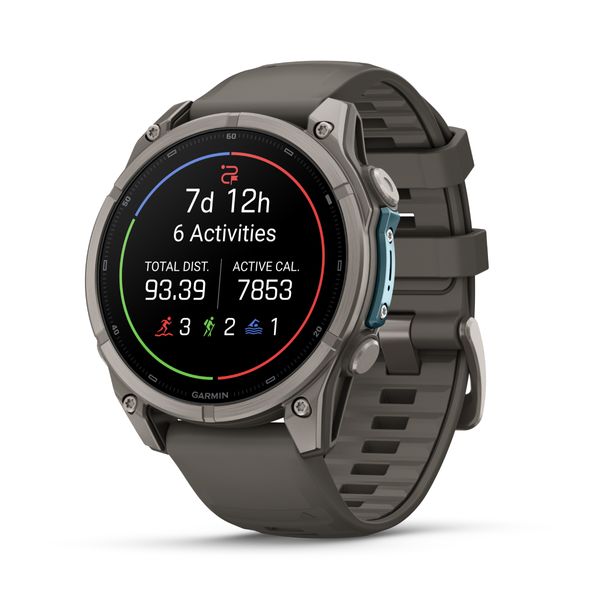 Garmin Fēnix 9 47mm AMOLED Sapphire Titanium with Pebble Gray SmartWatch