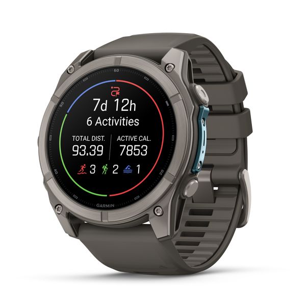 Garmin Fēnix 9 51mm AMOLED Sapphire Titanium with Pebble Gray SmartWatch