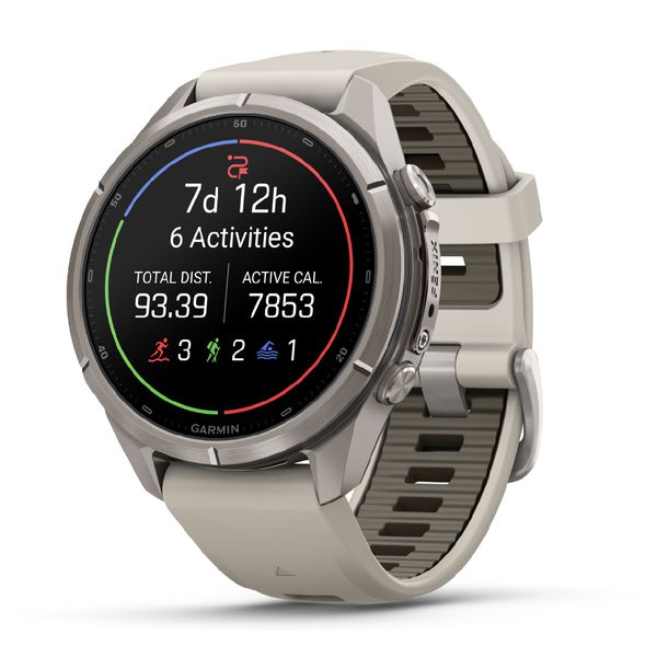 Garmin Fenix 9 Pro 43mm AMOLED Sapphire Titanium with Fog Gray and Dark Sandstone SmartWatch