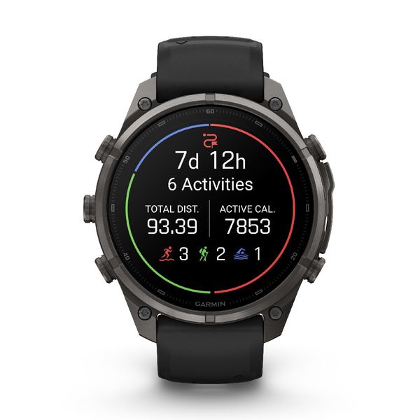 Garmin Fēnix 9 Pro inReach 47mm AMOLED Sapphire Carbon Gray DLC Titanium with Black and Pebble Gray SmartWatch