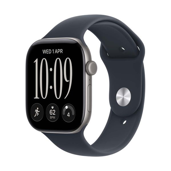 Apple Watch S12 GPS 42mm Space Grey Aluminium Case Navy Blue Sport Band M/L SmartWatch