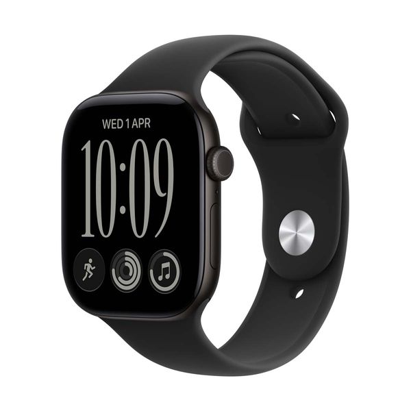 Apple Watch S12 GPS + Cellular 42mm Black Aluminium Case Black Sport Band S/M SmartWatch