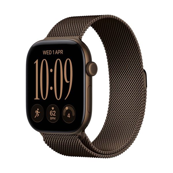 Apple Watch S12 GPS + Cellular 42mm Dark Bronze Aluminium Case Dark Bronze Milanese Loop SmartWatch