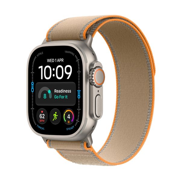 Apple Watch Ultra 4 GPS + Cellular 49mm Natural Titanium Case Sand Trail Loop S/M SmartWatch