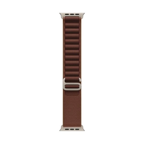 Apple 49mm Alpine Loop Burgundy M - Natural Titanium Finish Λουράκι Smartwatch