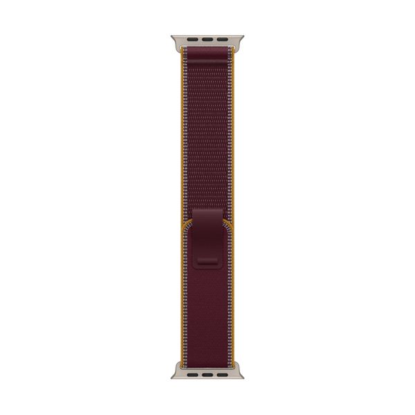 Apple 49mm Trail Loop Burgundy M/L - Natural Titanium Finish Λουράκι Smartwatch